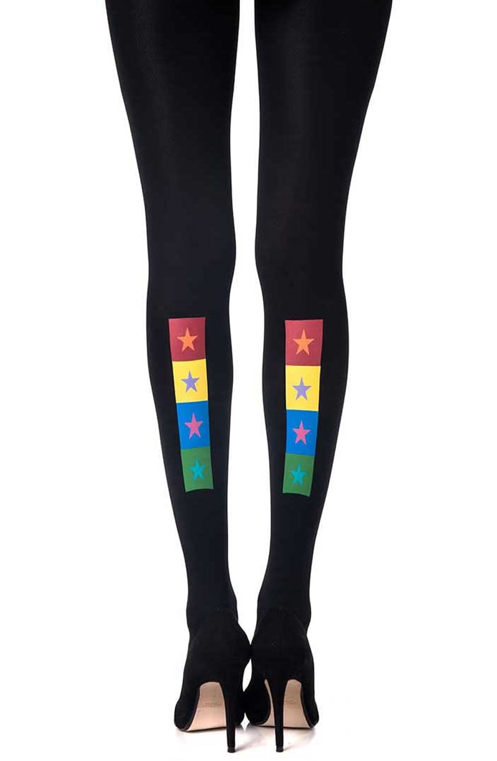 F223-BMC_1.jpg Zohara "United Colors" Black Print Tights