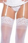 Shirley of Hollywood 90026 Lace Top Stockings White