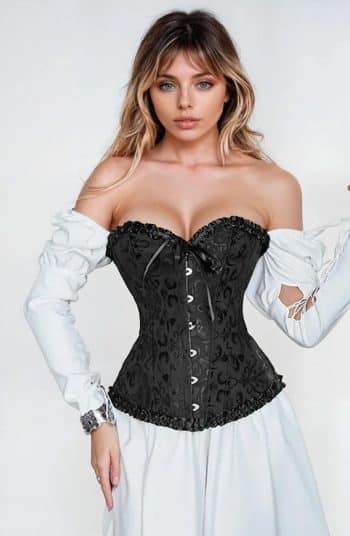 Opulent Black Borcade Corset